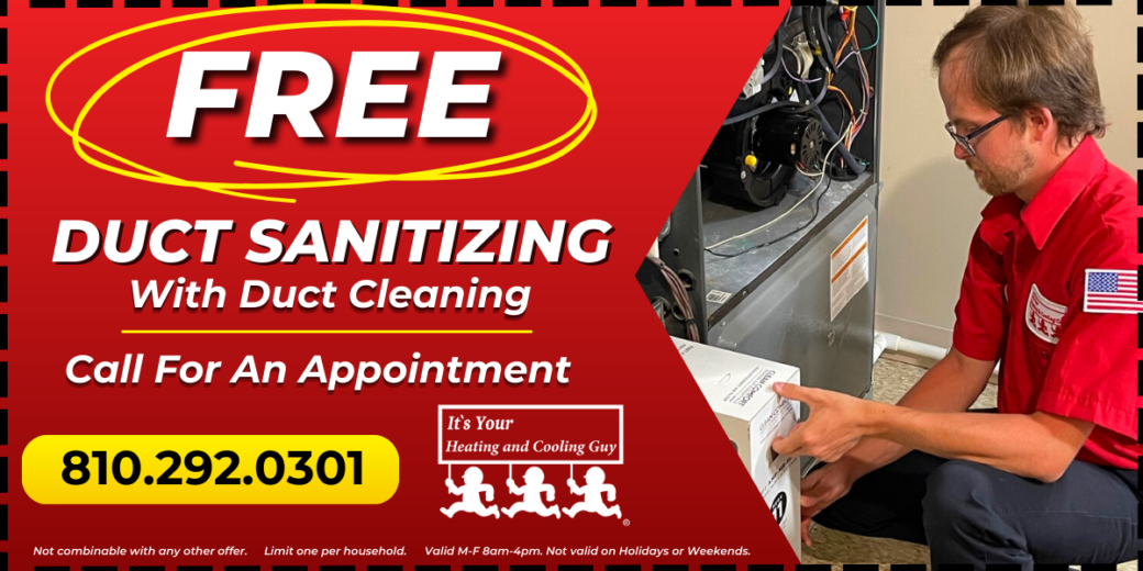 Free Duct Sanitizing with Cleaning