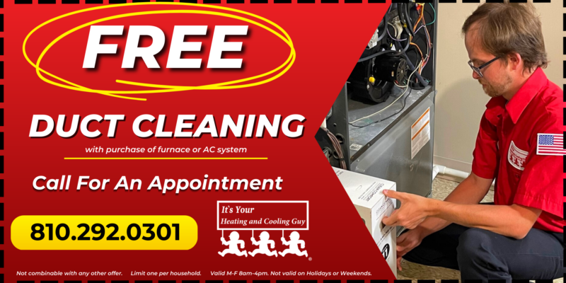 Free Duct Cleaning with Purchase
